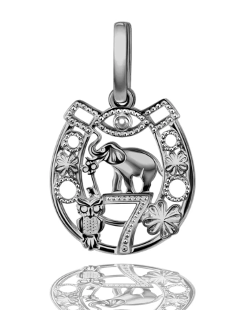 Серебряная подвеска 925 Счастье Удача 7 символов